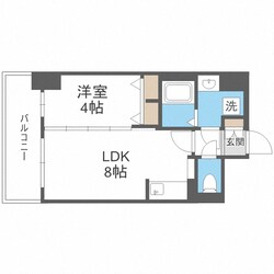 La Douceur谷町の物件間取画像